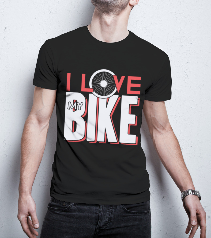 I Love My Bike Bicycle Wheel T-Shirt