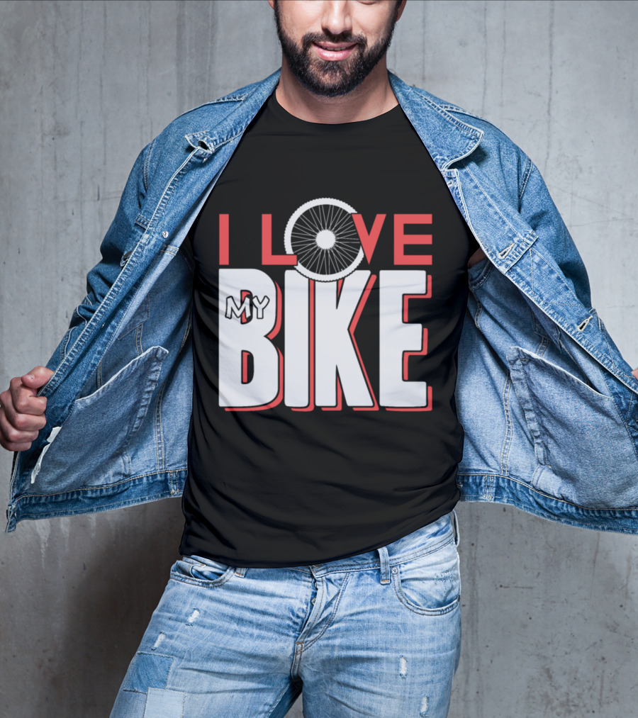 I Love My Bike Bicycle Wheel T-Shirt