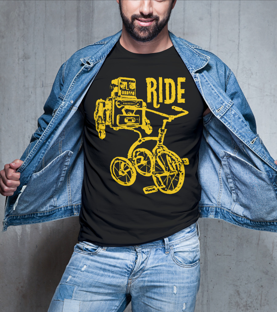 I Want To Ride My Tricycle Robot On Trike Vintage Style RIDE T-Shirt