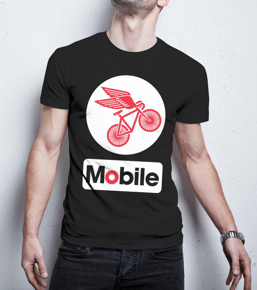 Mobile Pegasus Bicycle Wings T-Shirt