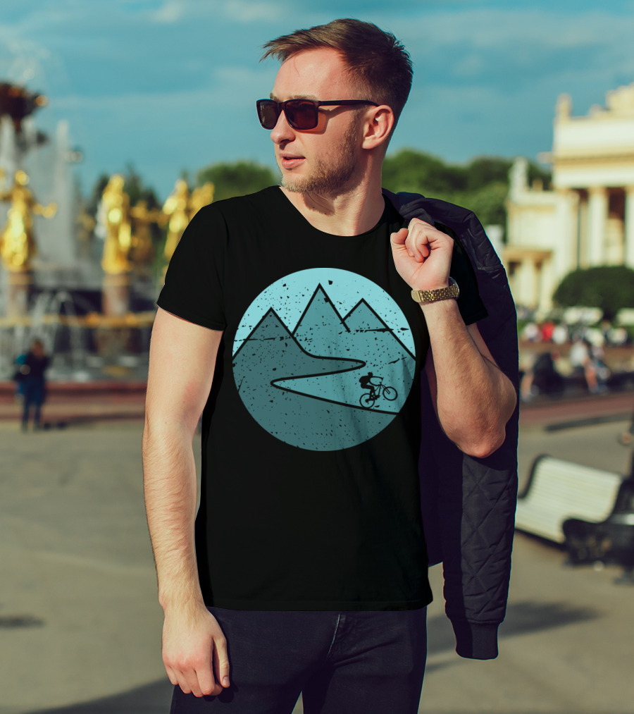 Mountain Bike Biker Cycling Adventure In Scenic Outdoor Mountains T-Shirt