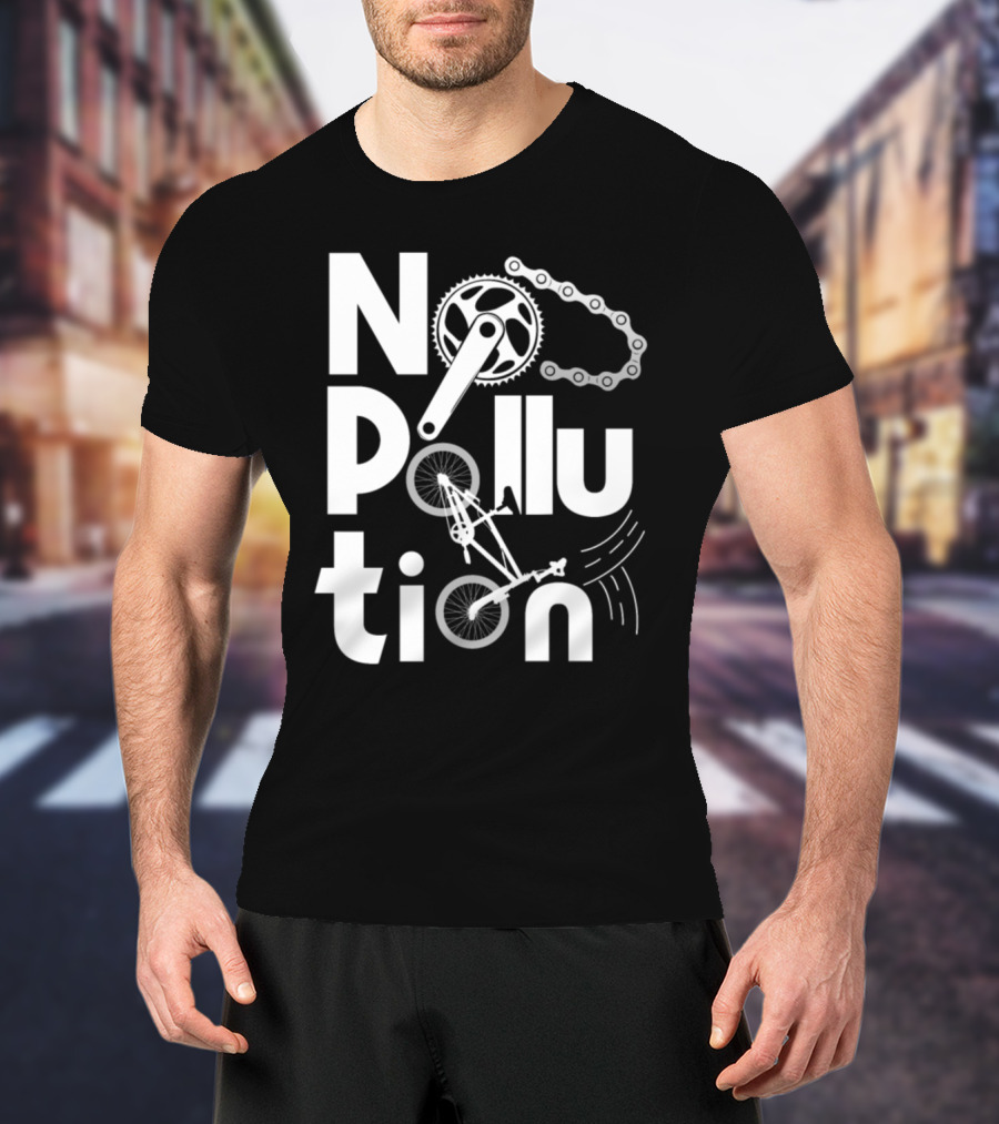 No Pollution Bicycle Gear Chain Eco-Friendly T-Shirt