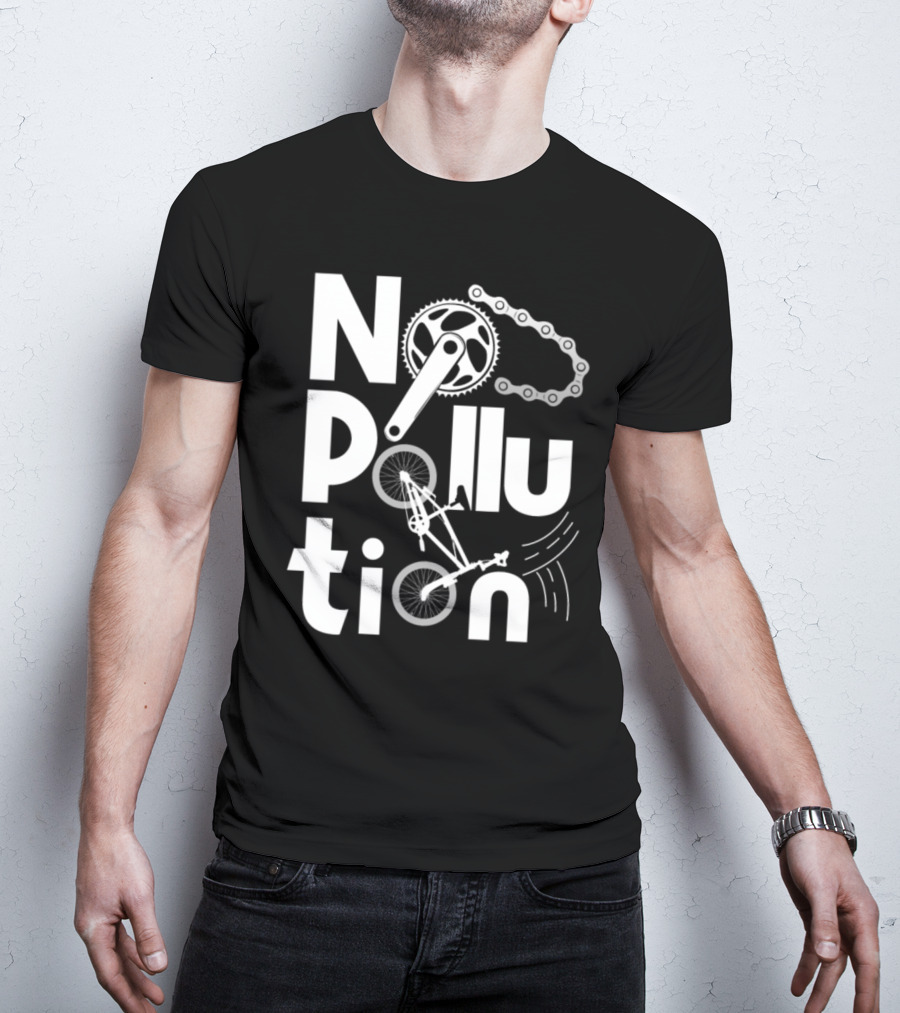 No Pollution Bicycle Gear Chain Eco-Friendly T-Shirt
