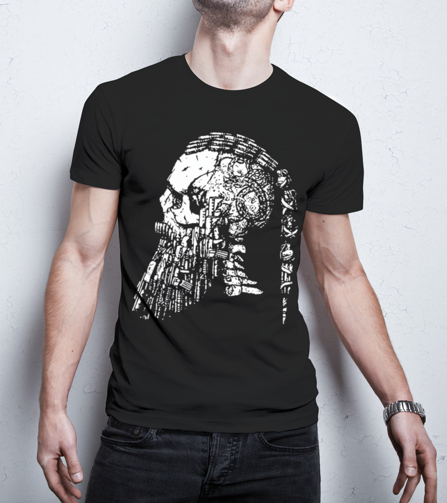 RAGNAR HEAD CAMOUFLAGE Viking Warrior Skull Art Cycling T-Shirt