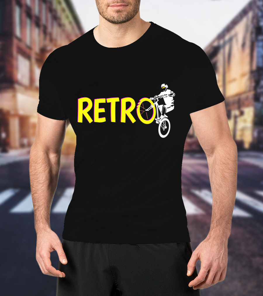RETRO Bicycle Wheelie Rider T-Shirt