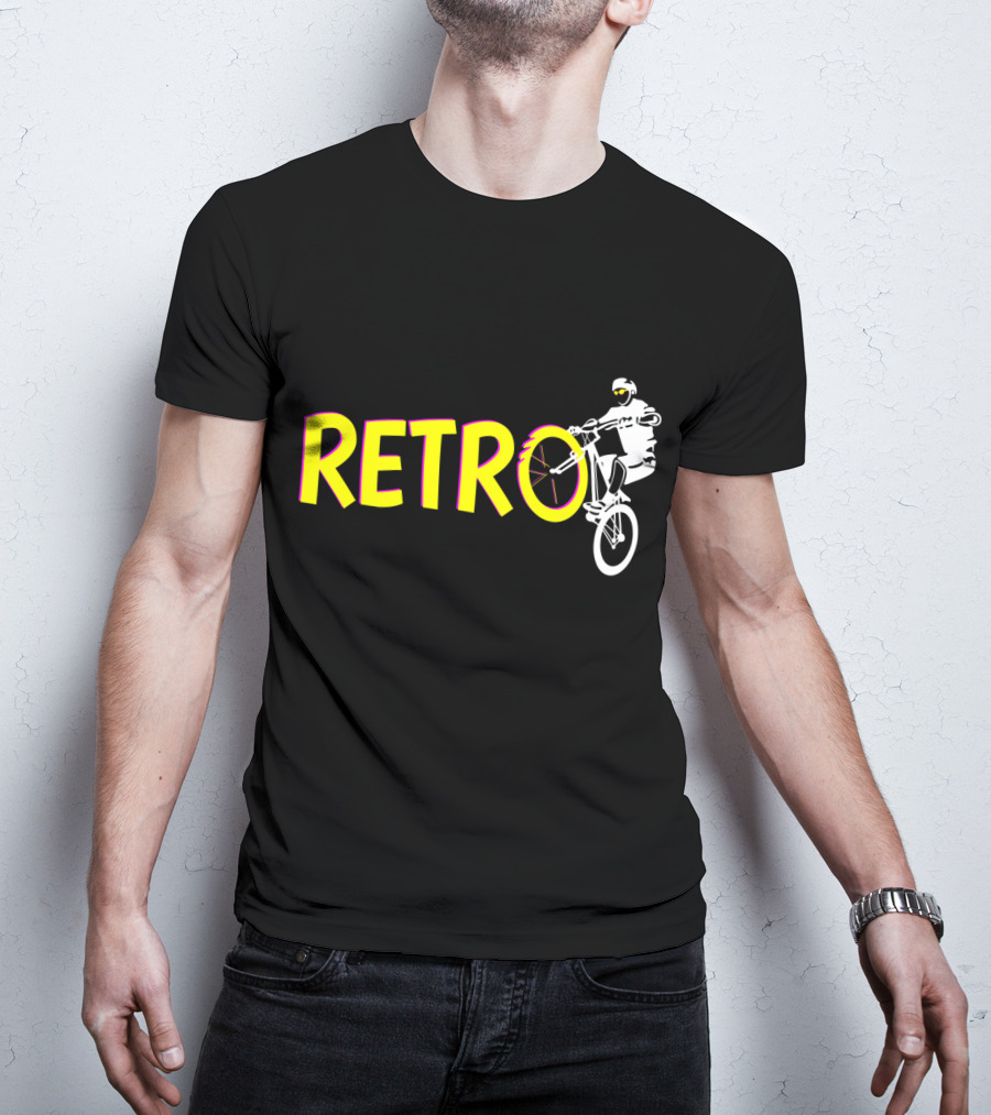 RETRO Bicycle Wheelie Rider T-Shirt