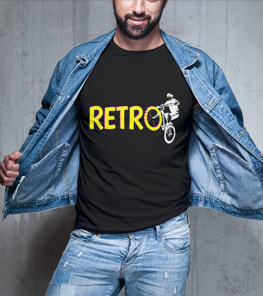 RETRO Bicycle Wheelie Rider T-Shirt