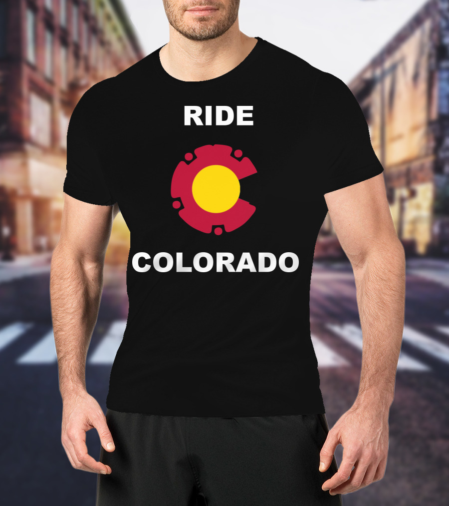 Ride Colorado Bicycle Gear Emblem T-Shirt