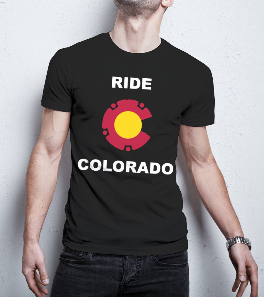 Ride Colorado Bicycle Gear Emblem T-Shirt