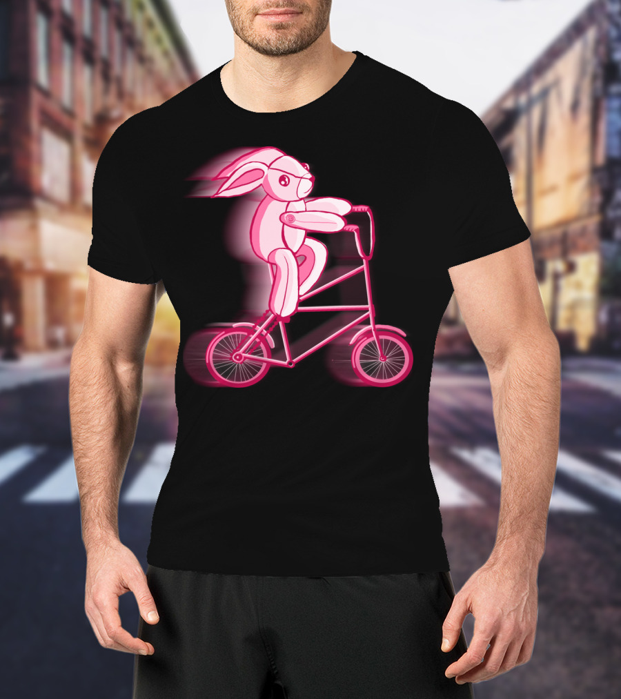 The Hare Riding Bicycle In Motion T-Shirt