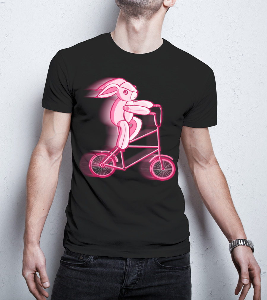 The Hare Riding Bicycle In Motion T-Shirt