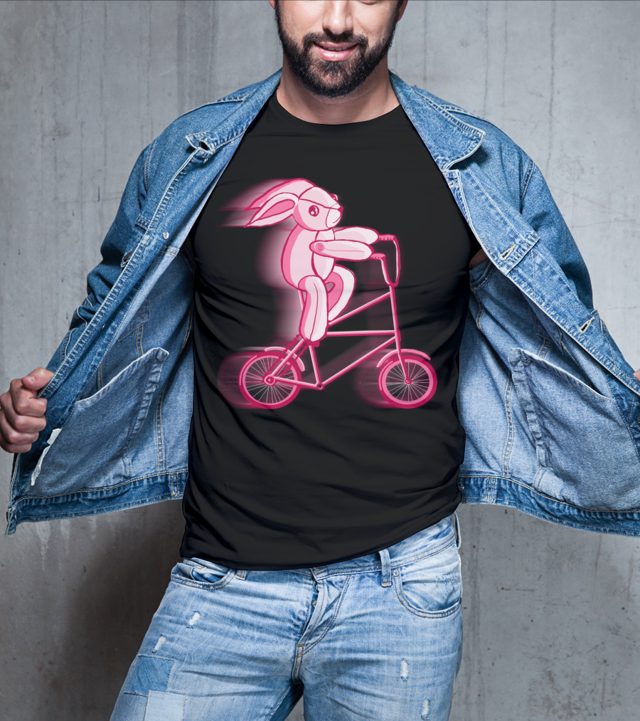 The Hare Riding Bicycle In Motion T-Shirt