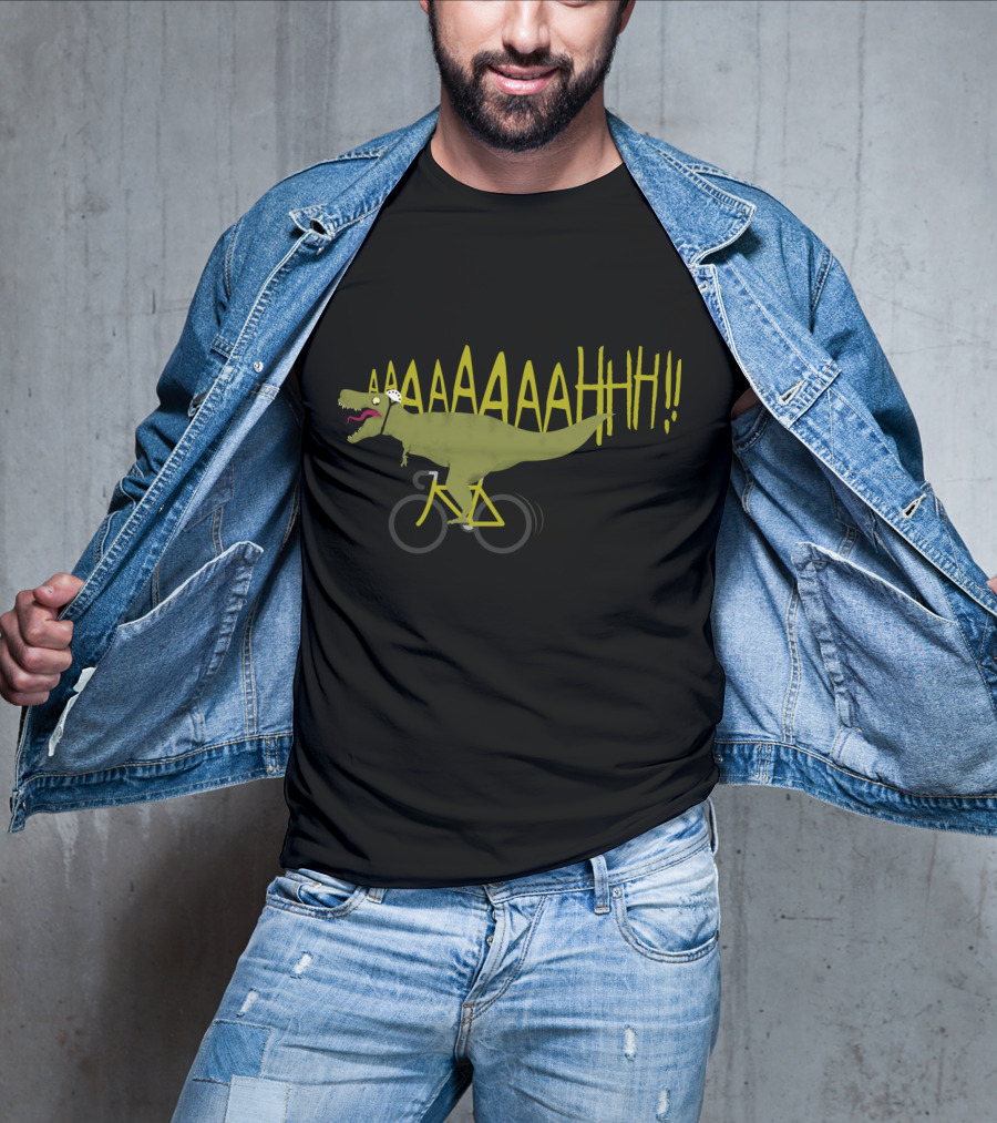 T-Rex Bicycle Scream AAHHH T-Shirt