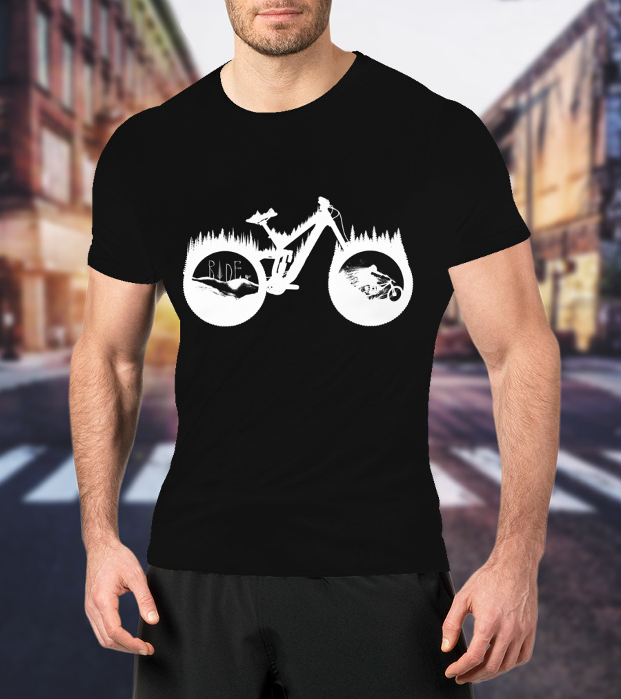 Ride White Trek Bicycle Adventure T-Shirt