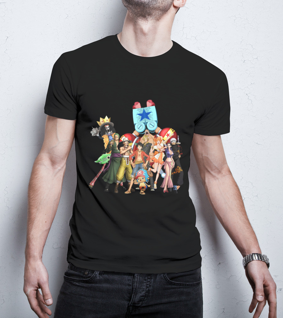 One Piece Main Characters Iconic Straw Hat Pirates Ensemble T-Shirt