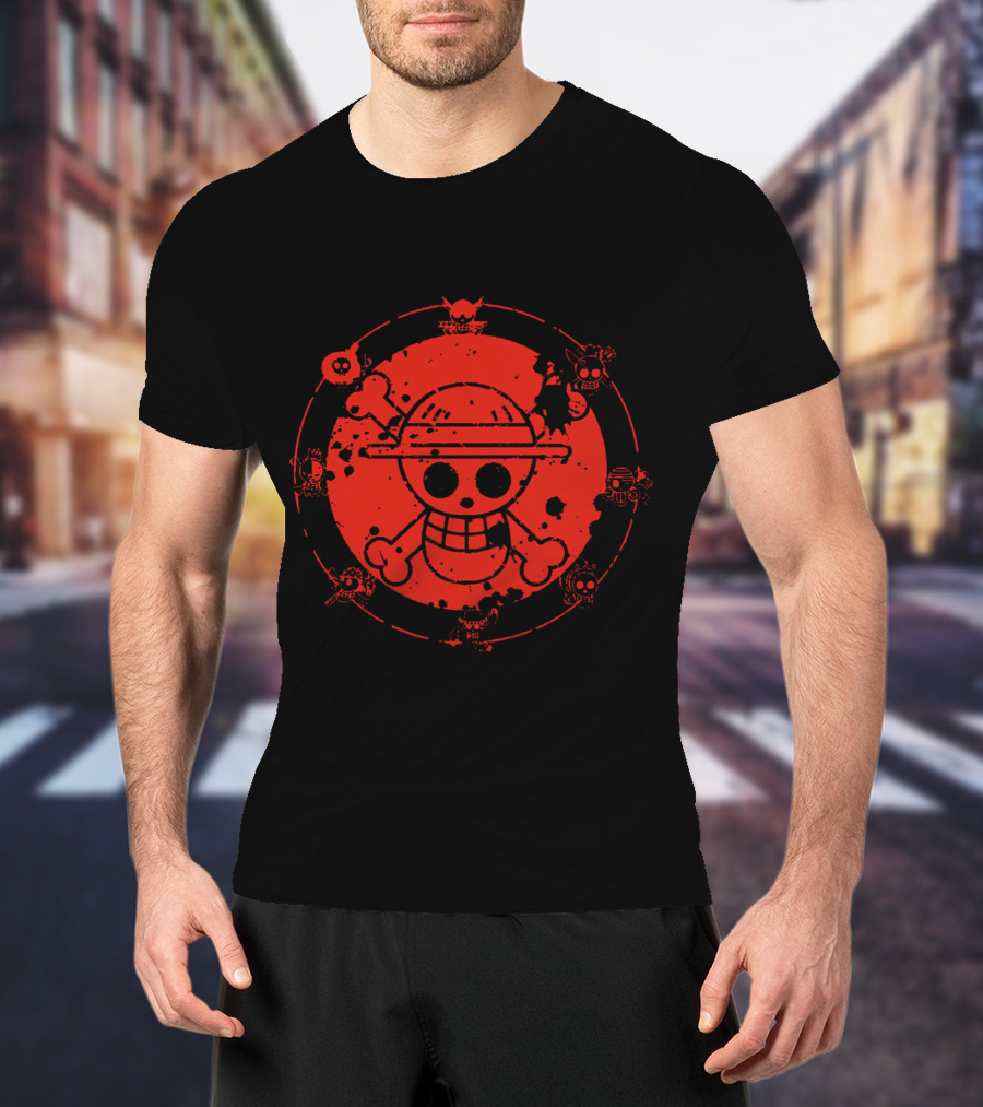 Straw Hat Skull Emblem With Iconic T-Shirt