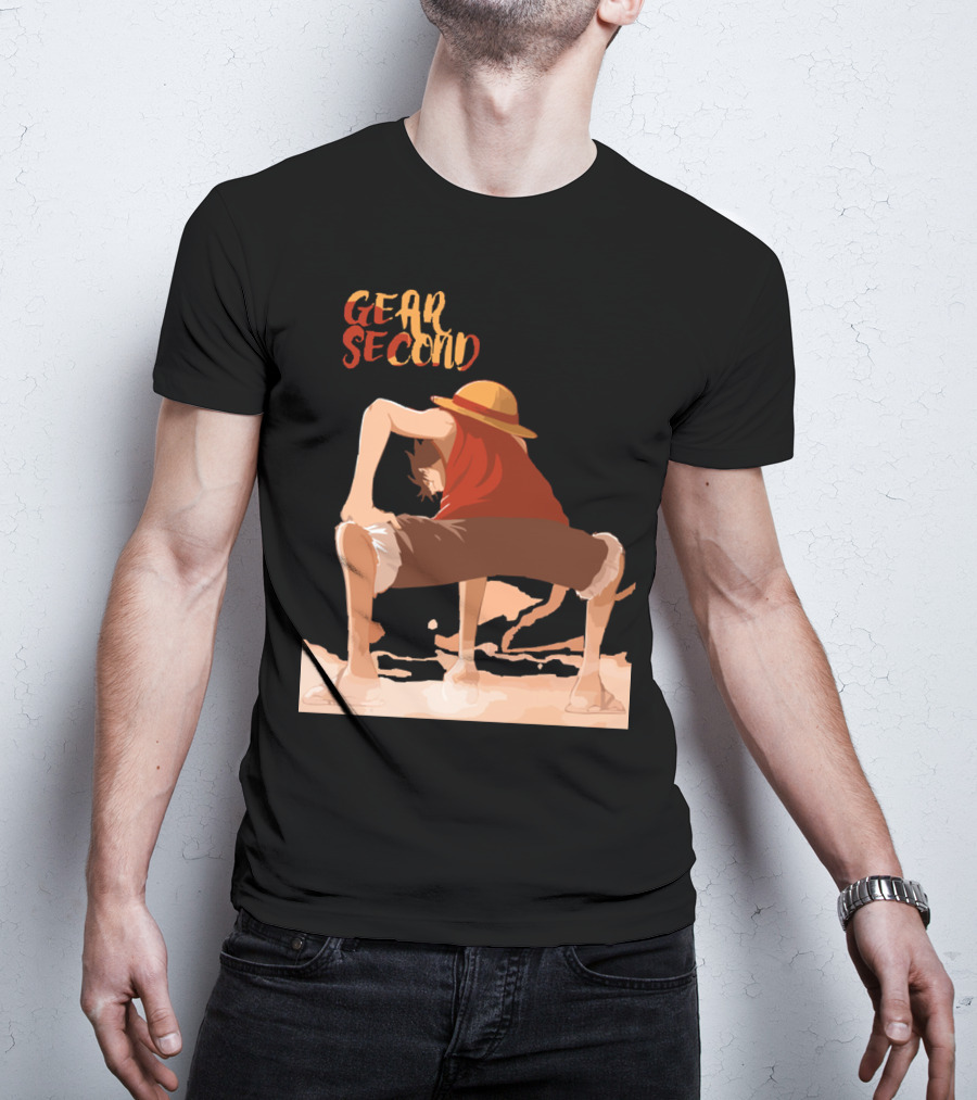 Gear Second Luffy Stance Iconic Anime Character Pose T-Shirt