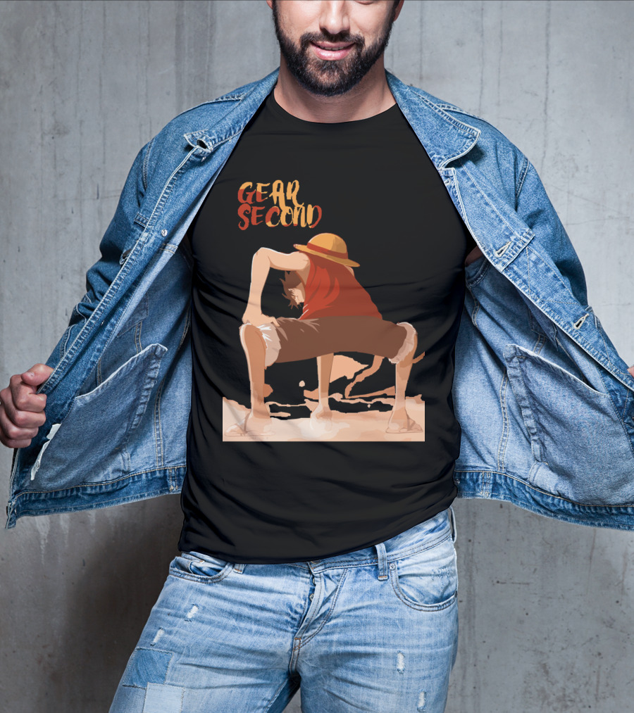 Gear Second Luffy Stance Iconic Anime Character Pose T-Shirt