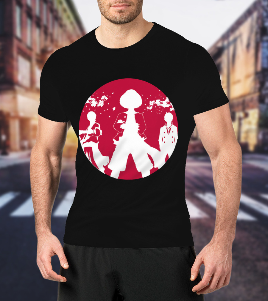 Samurai Champloo Japan Piece Cherry Blossoms Silhouette Scene T-Shirt