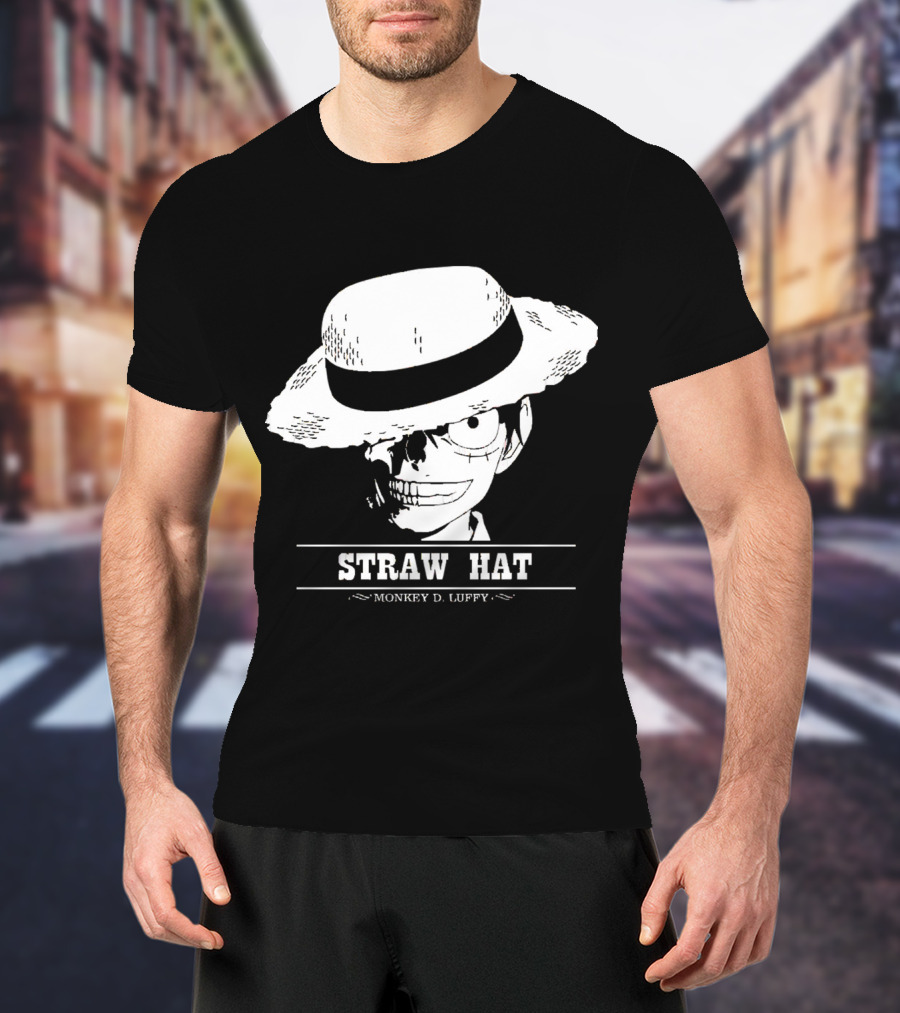 Monkey D Luffy Straw Hat One Piece Skeleton T-Shirt