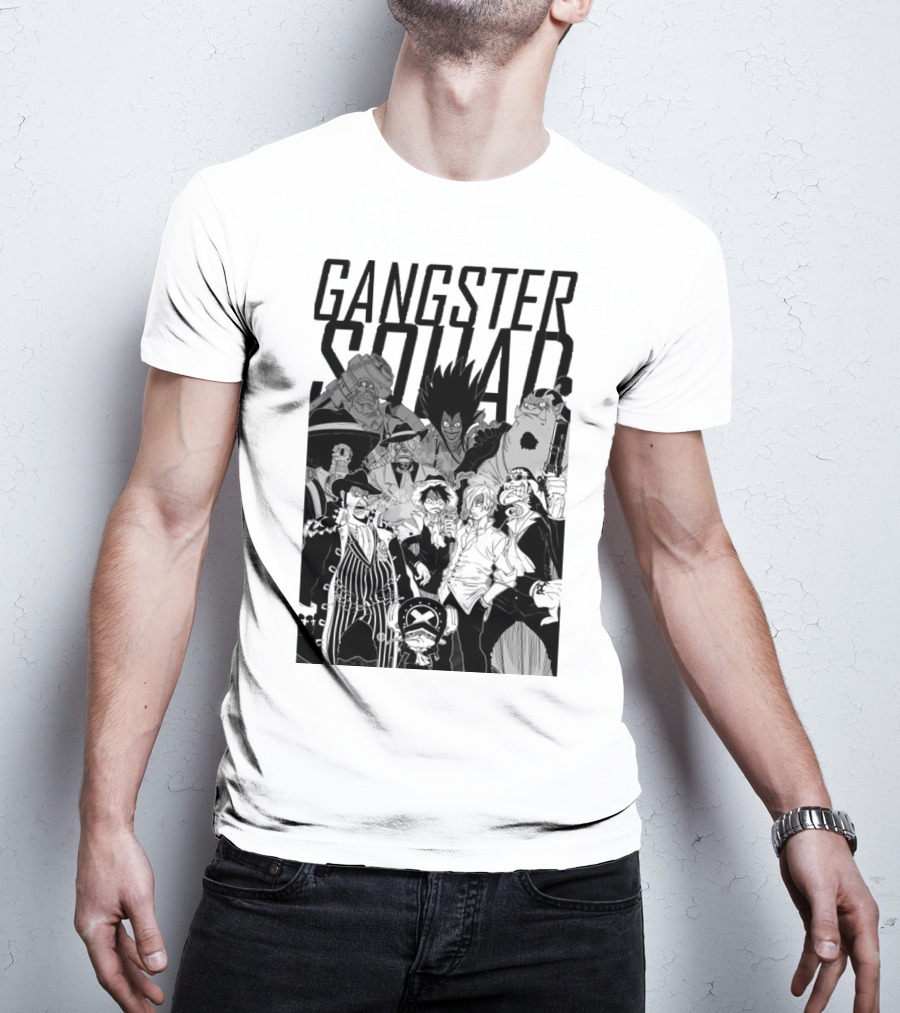 Gangster Squad One Piece Anime Characters Collaboration T-Shirt