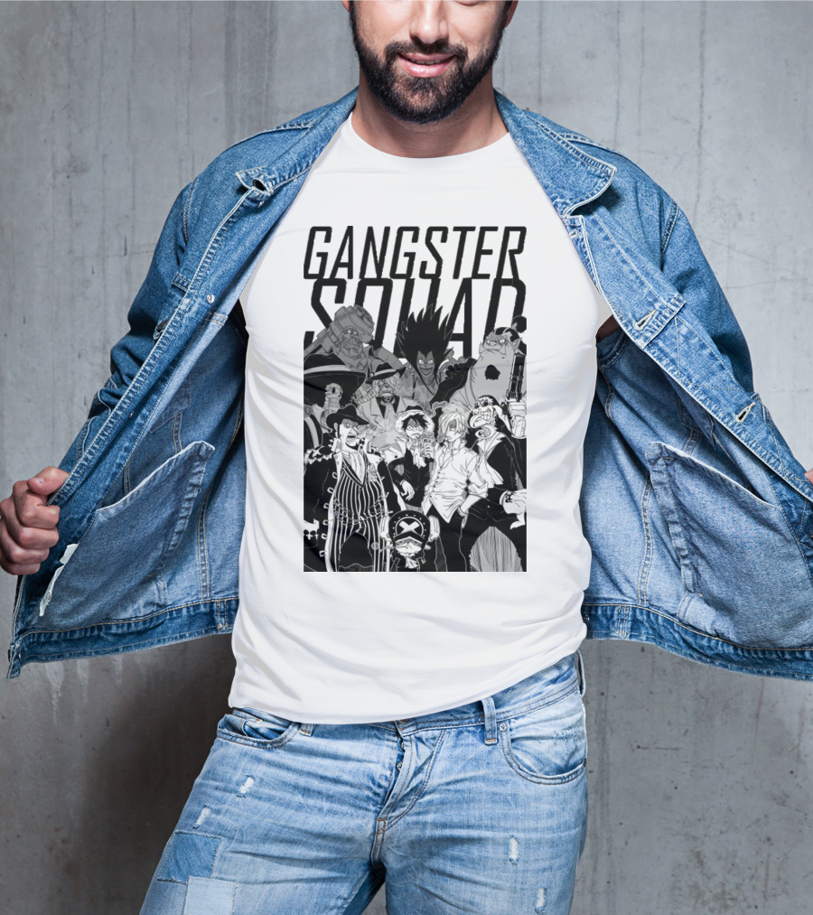 Gangster Squad One Piece Anime Characters Collaboration T-Shirt