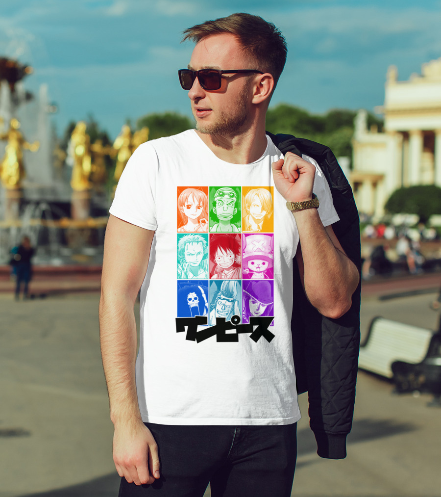 One Piece Of A Team Nine Characters Collage T-Shirt