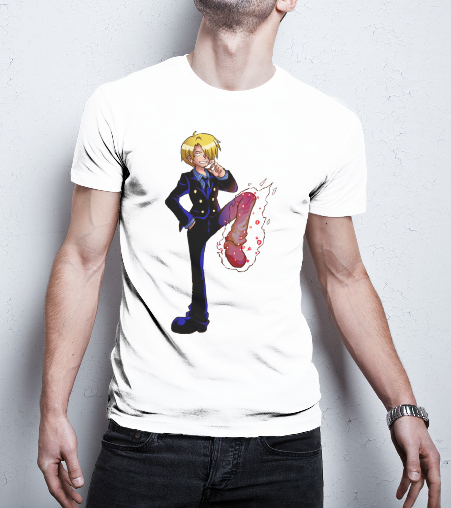 Sanji One Piece Fiery Kick Mode T-Shirt