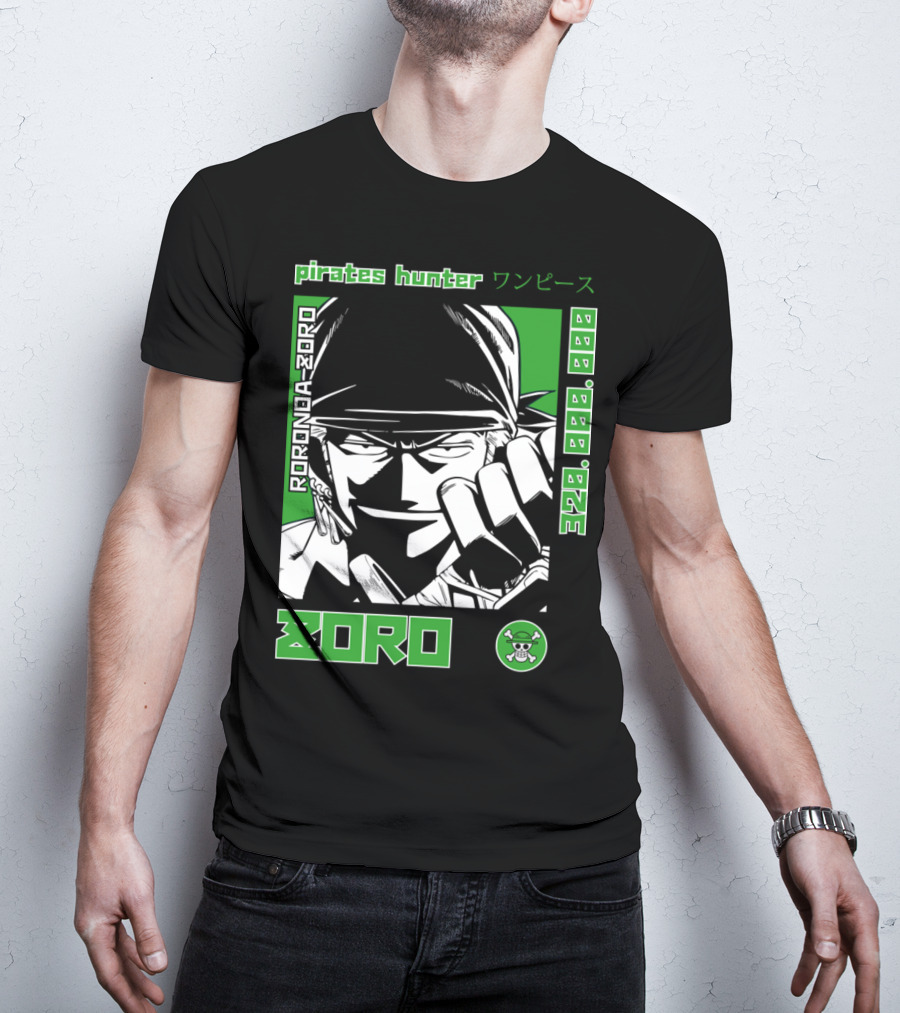 Pirates Hunter Roronoa Zoro 320000000 One Piece Zoro T-Shirt