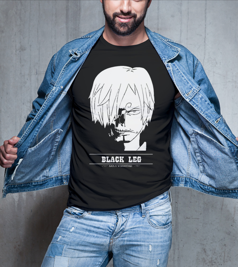 Sanji Vinsmoke Black Leg Anime Character Sketch T-Shirt