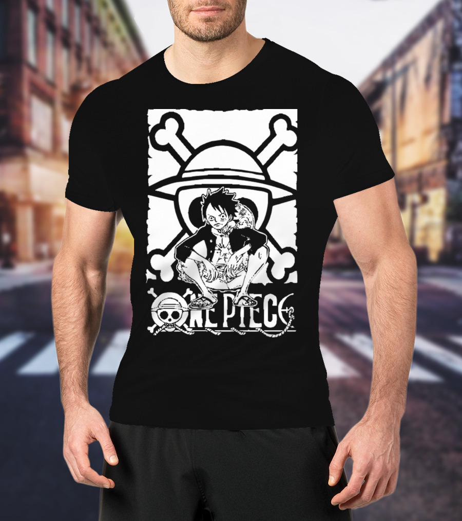 One Piece Straw Hat Luffy Crossbones T-Shirt