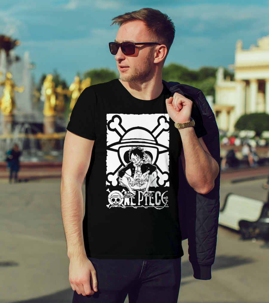 One Piece Straw Hat Luffy Crossbones T-Shirt