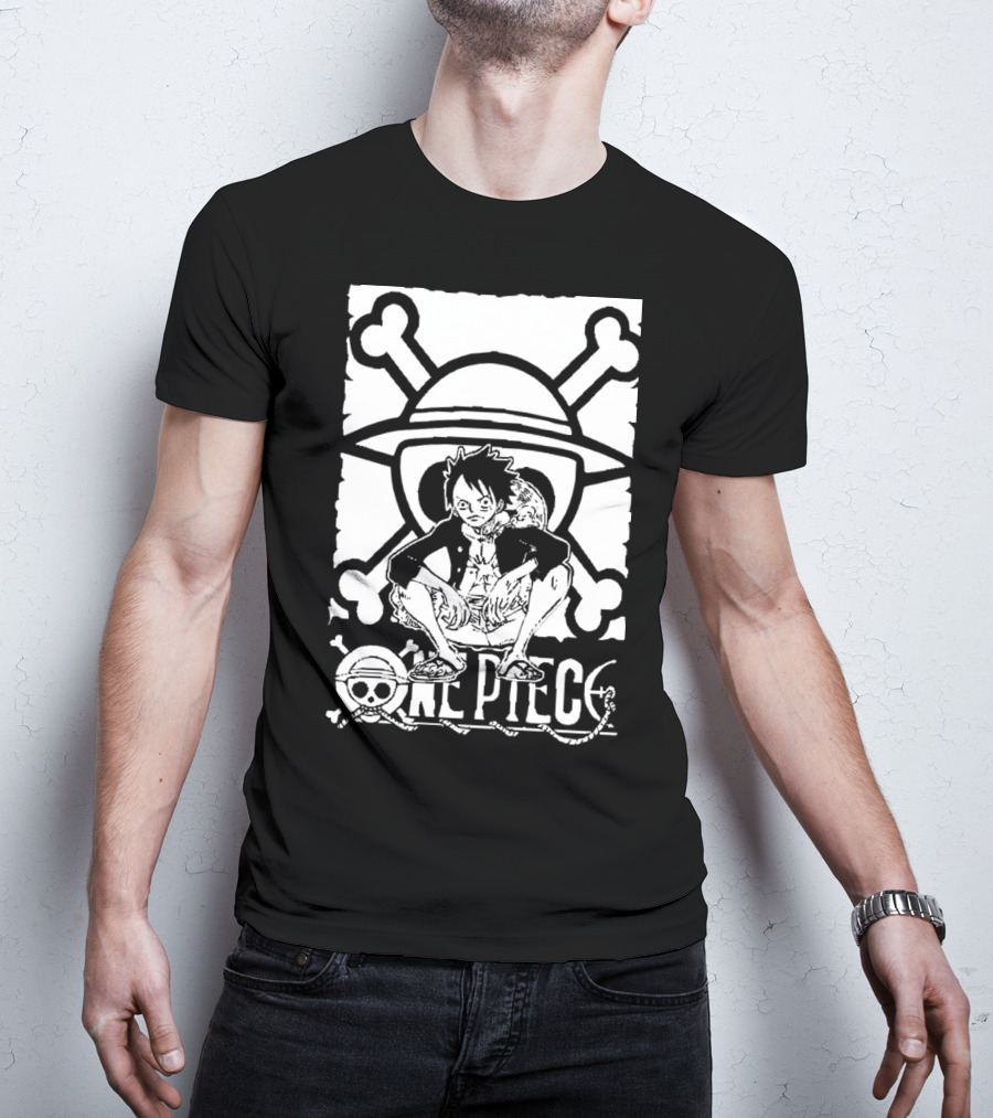 One Piece Straw Hat Luffy Crossbones T-Shirt