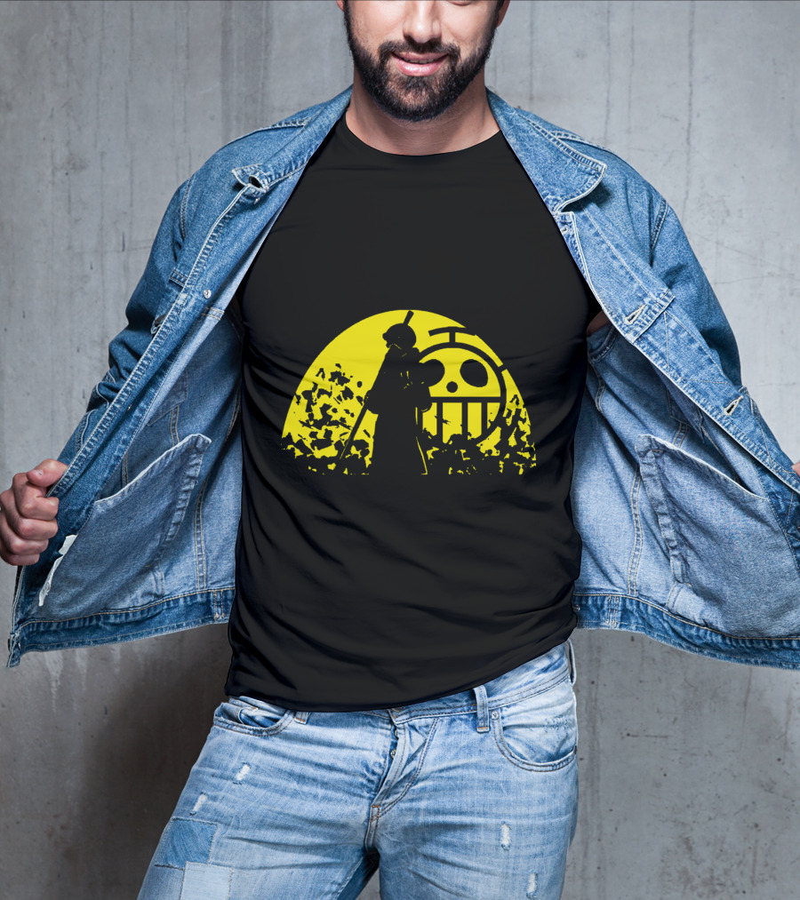 Trafalgar D Water Law One Piece Heart Pirates Jolly Roger Sunset T-Shirt