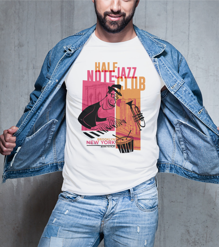 Pixar Soul Half Note Jazz Club Brooklyn New York Born To Play T-Shirt