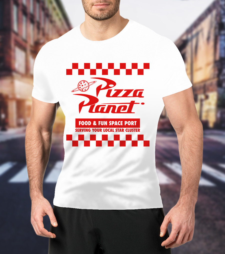 Pizza Planet Disney Pixar Food And Fun Space Port Serving Your Local Star Cluster T-Shirt