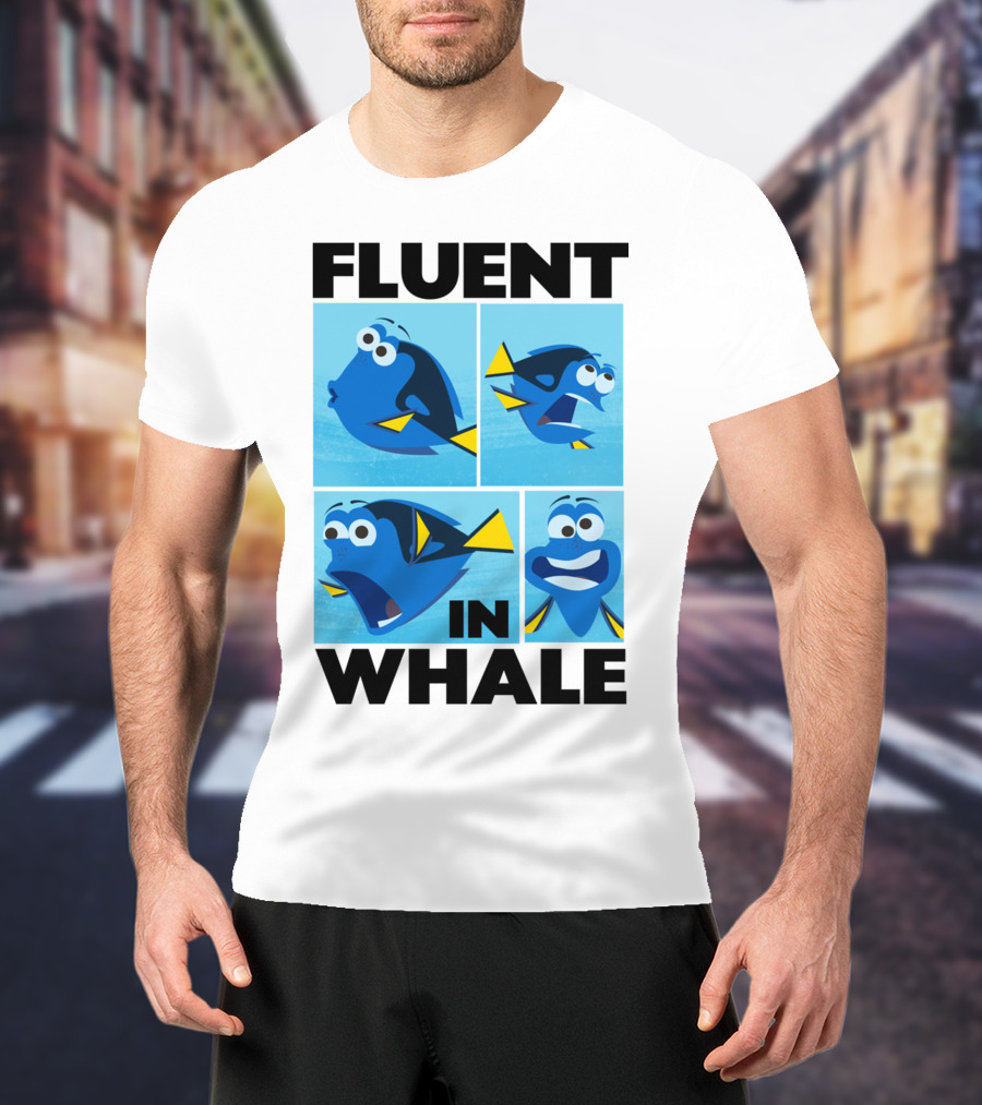 Fluent In Whale Bilingual Dory Ocean Humor T-Shirt