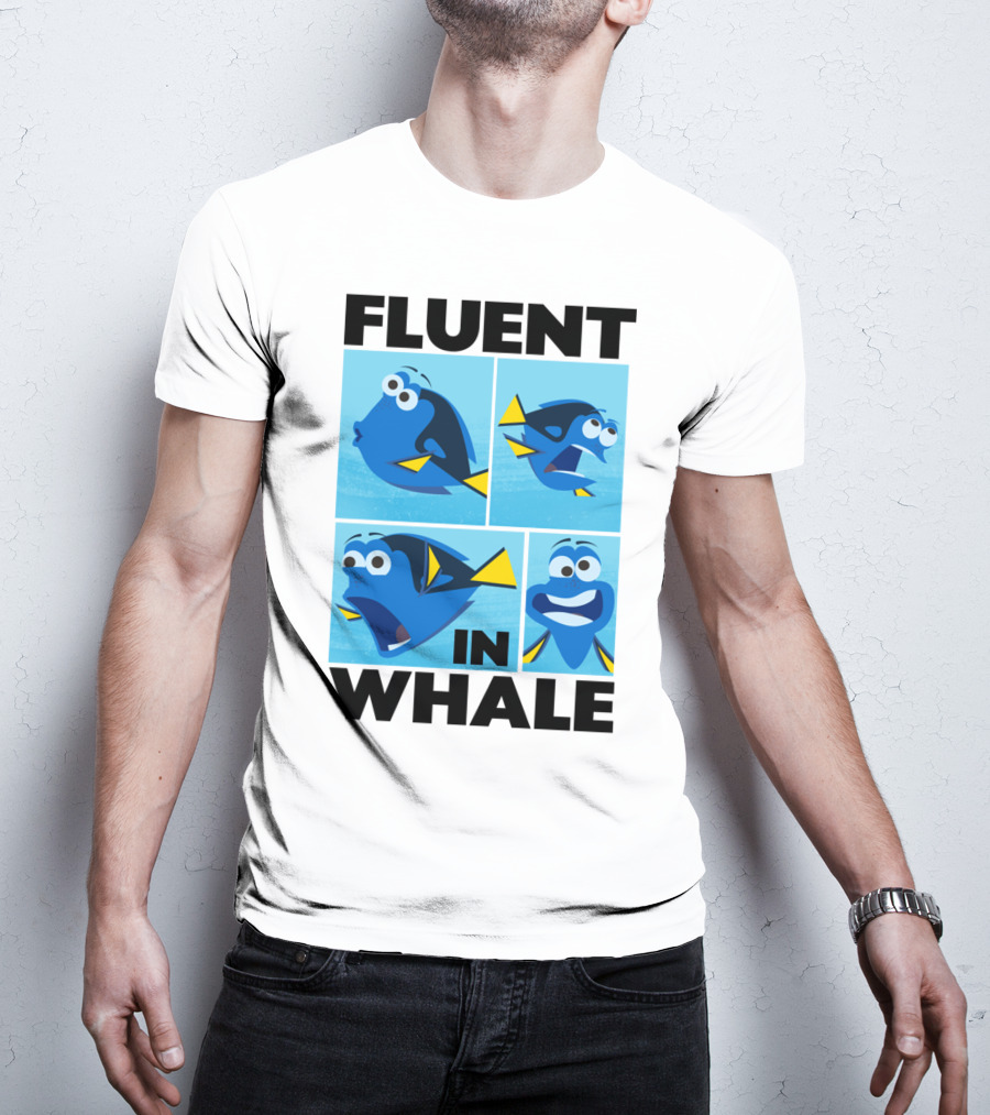 Fluent In Whale Bilingual Dory Ocean Humor T-Shirt