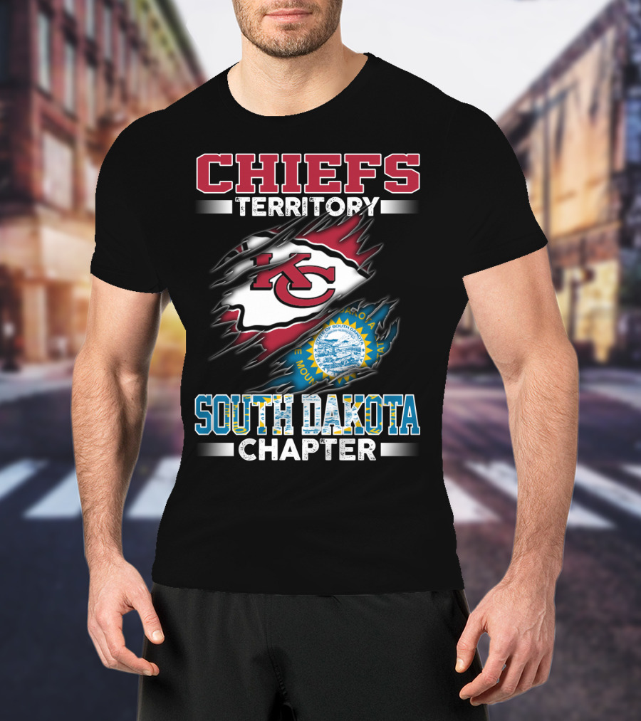 Chiefs Territory South Dakota Chapter Mashup Flag T-Shirt
