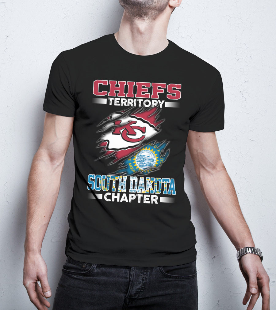 Chiefs Territory South Dakota Chapter Mashup Flag T-Shirt