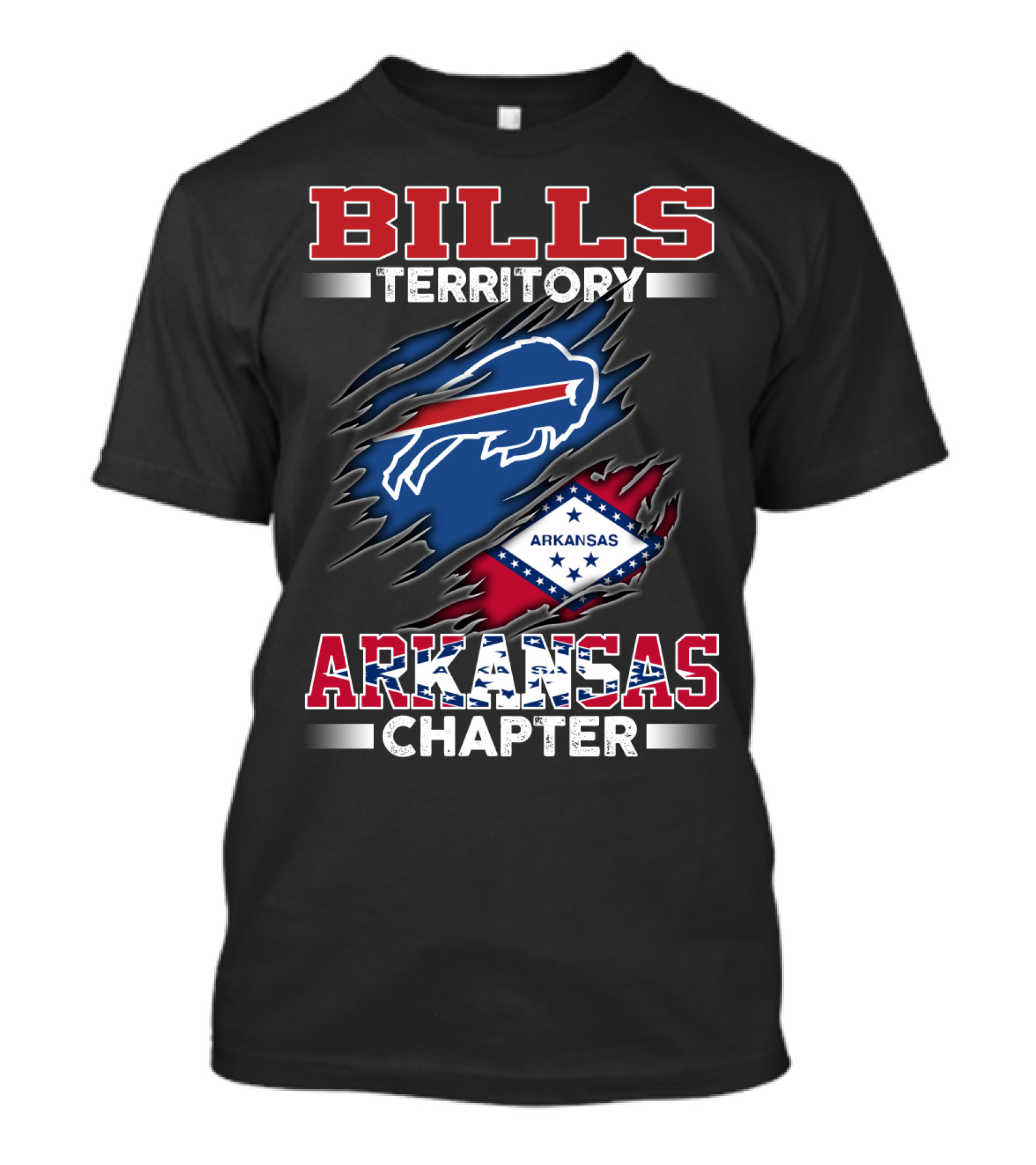 BILLS Territory Arkansas Chapter Flag And Buffalo T-Shirt