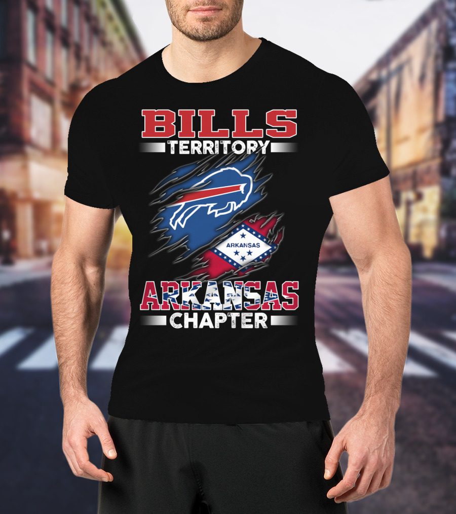 BILLS Territory Arkansas Chapter Flag And Buffalo T-Shirt