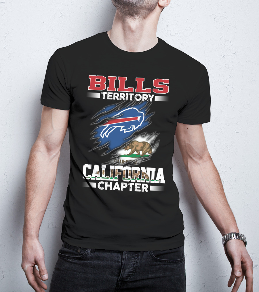 BILLS Territory California Chapter Buffalo Logo Bear Flag T-Shirt
