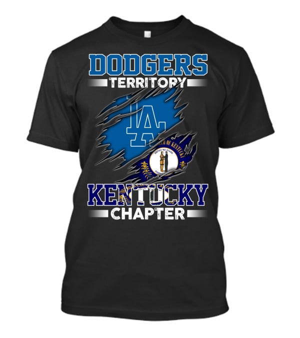 Dodgers Territory Kentucky Chapter LA Kentucky Flag T-Shirt