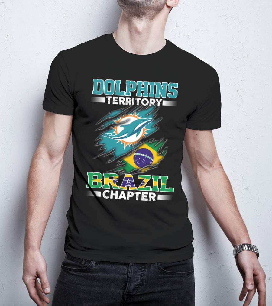 Dolphins Territory Brazil Chapter Flag T-Shirt
