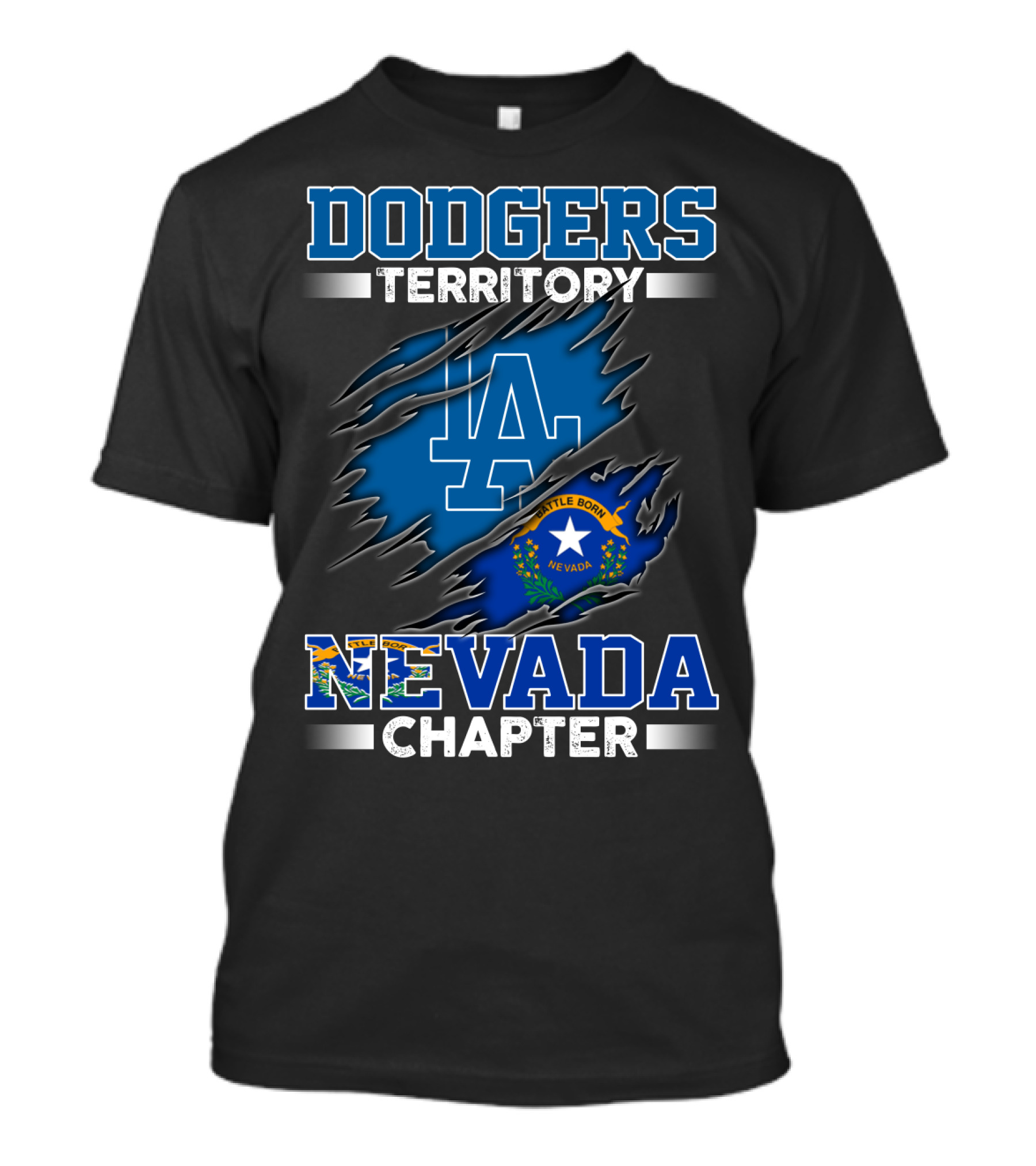 Dodgers Territory LA Nevada Chapter Battle Born T-Shirt
