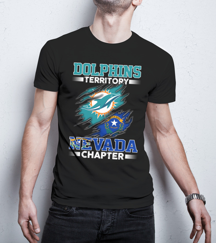 Dolphins Territory Nevada Chapter Battle Born T-Shirt