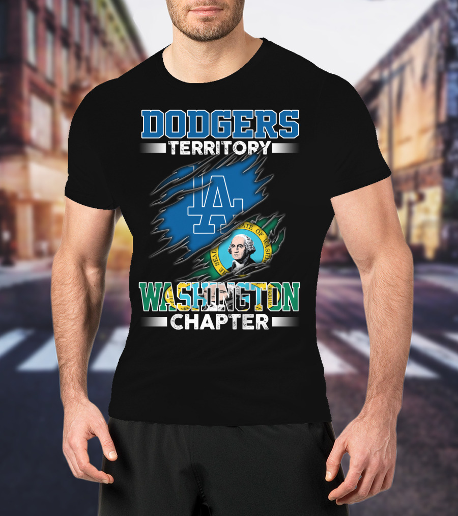 Dodgers Territory LA Washington Chapter State Seal T-Shirt