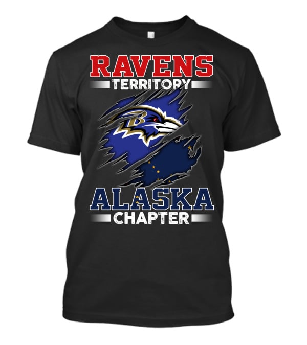 Ravens Territory Alaska Chapter Nfl Fan Logo State Pride T-Shirt