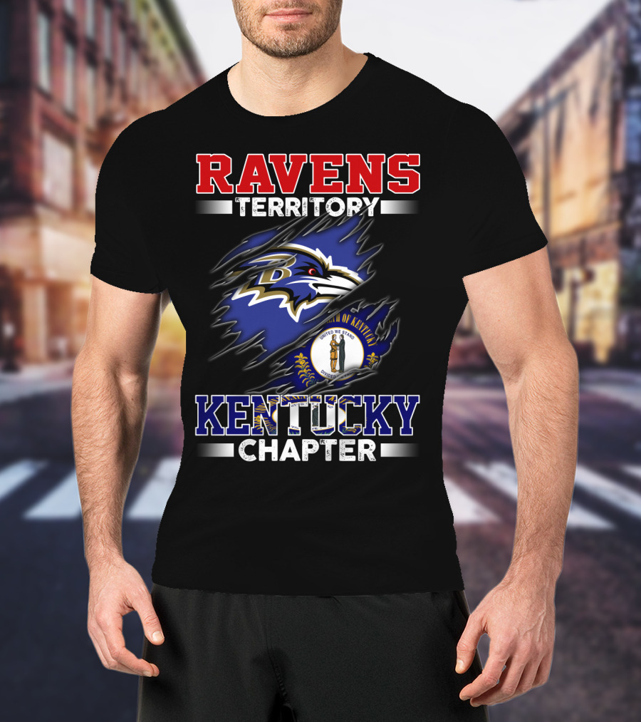 Ravens Territory Kentucky Chapter Baltimore Football Fan Club T-Shirt